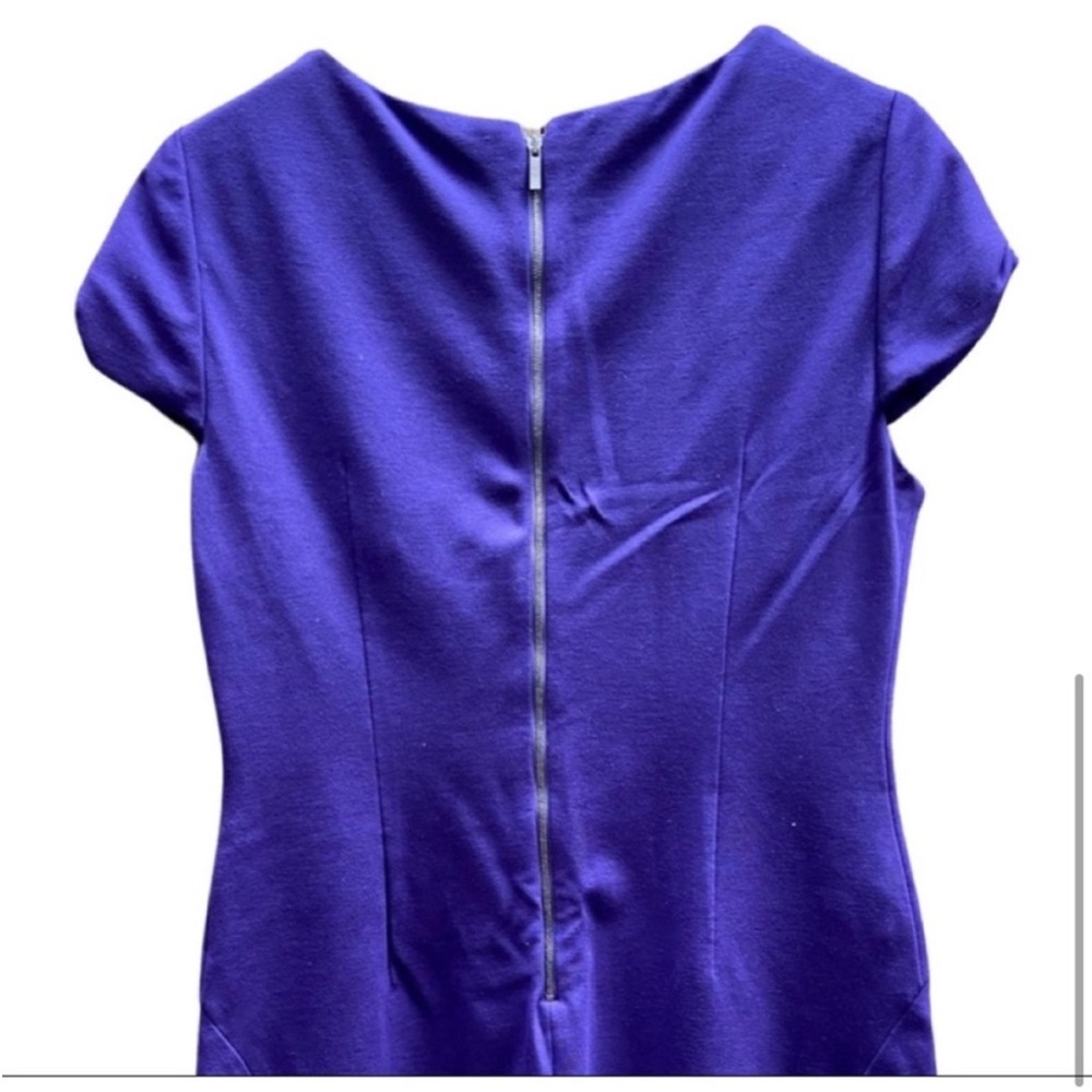Tahari Purple Dress $324 NWT "Trudy" sz 14 Jewel Tone Boatneck - Picture 5 of 12